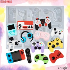 FUNSHOWCASE ゲームパッド シリコンモールド ゲームコントローラー ミニ 13個取り UVレジン ケーキトッパー チョコレート ペンダント ス