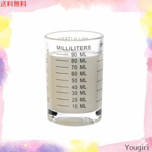 BCnmviku 計量カップ90ml/3oz エスプレッソショットグラス ショットグラス 目盛り付きオンスカップ コーヒー ミルク 水 お酒グラス 調理