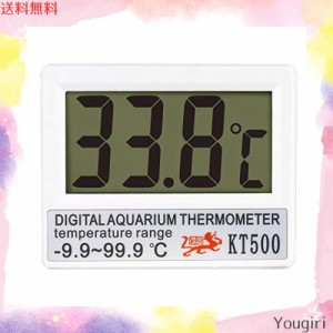 水族館温度計、水温計大型LCDディスプレイ付き テラリウム水温デジタル水槽温度計、水族館テラリウム両生類の正確な温度読み取りLCD大画