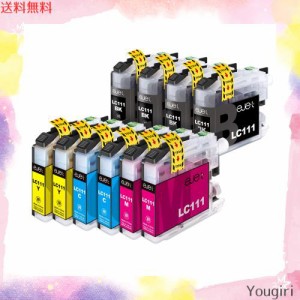 ejet LC111 LC111-4PK ブラザー 用 インク lc111 lc111-4pk *2+lc111bk *2 互換インク brother 用 lc111 4色セット(合計10本) 大容量 プ