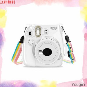 kinokoo Fujifilm チェキ instax mini 8/mini8+/mini9 ケース instax mini 9/mini8/mini8+ カメラケース ハード PVC カバー ショルダース