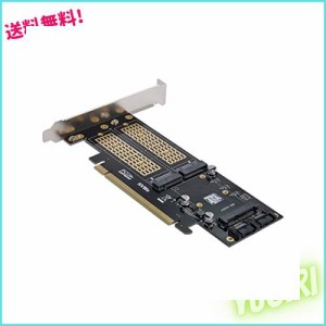 Cablecc PCI Express PCI-E 3.0＆Dual SATA to NGFF NVME MSATA M-Key B/M-key SSD Card Adapter 3in1