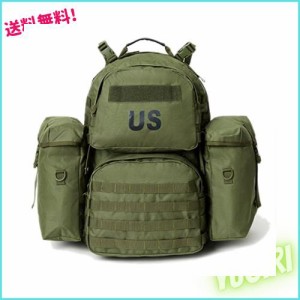 [Akmax.cn] ミリタリー Molle II バックパック アーミー ミディアム リュックサック 50L フレーム 付き アウトドア 登山 キャンプ マルチ