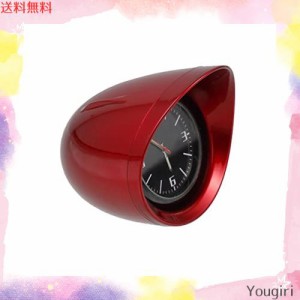 FAVOMOTO 車用 アナログ 時計 ダッシュボード時計 車内時計 置き時計 カー用品 車内装飾 インテリア 赤い