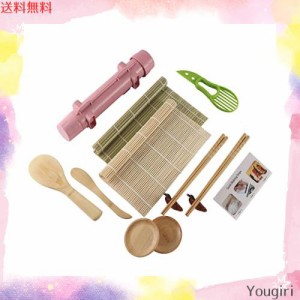 SHARE BEAUTY 竹製 すし 巻きす 抗菌 寿司作りのツール 巻寿司道具 寿司キット 手巻き寿司 巻きすだれ 巻き寿司作りに 多機能 キッチン 