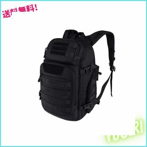 FOCUHUNTER バックパック 40L タクティカルバックパック 防水耐震 MOLLE対応 USB充電ポート リュックサック 登山リュックザック サバイバ