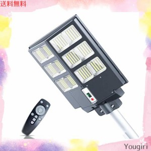 【2台合一・480LED】JIEKU 街灯 ソーラー 屋外 650Ｗ センサーライト 4種照明モード IP65防水 15000mAh 配線工事不要 電気代ゼロ 夜間自