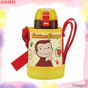 スケーター(Skater) 水筒 おさるのジョージ 400ml 子供用 カバー付き KSTCH4-A