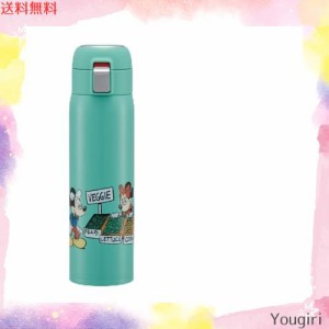 スケーター(Skater) ストロー マグボトル 480ml 保冷専用 ステンレス 水筒 ディズニー ミッキーマウス グリーンワールド ワンタッチオー