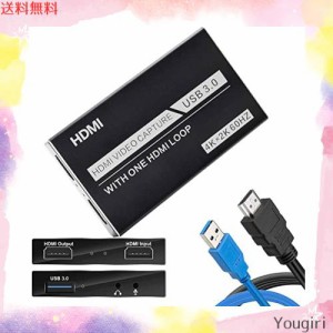 キャプチャーボード キャプチャーボードswitch対応 4K HDMI ビデオキャプチャー USB3.0 60fps パススルー ゲームキャプチャー キャプボ P