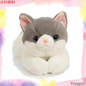 ぬいぐるみ グレー猫 リアル 50cm 大きい ネコ 猫 ふわふわ 柔らか 生々しい 可愛い クリスマス 寝具 ぬいぐるみ 抱き枕 人気 お誕生日プ