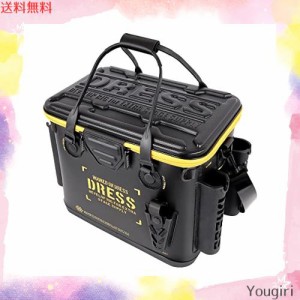 [DRESS] バッカン ブラック/オレンジ(メッシュポケット付き) 釣り用バケツ・バッカン 約34L ロッドホルダー EVA 多機能 釣り 釣り具 釣り