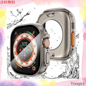 【2023強化版】AMAPC for Apple Watch ケース Apple Watch Ultra 2/Apple Watch Ultra 49mm 用 ケース 360度全面防水 バンド 水泳・スポ