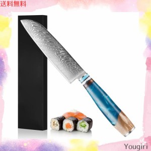 VGTEN 包丁 小三徳包丁 125ｍｍ ダマスカス ナイフ 小型 野菜や果物の皮むき テーブルナイフ 料理初心者 手が小さい人向け ギフト