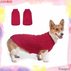 ThinkPet 大型犬用セーター - 犬用クリスマスセーター 大型犬用 女の子 男の子 - 犬用服 ニット 暖かい 柔らかい  (レッド、L)