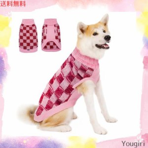 ThinkPet 大型犬用セーター - (ピンク、3XL) 大型犬用犬用クリスマスセーター 女の子 男の子 - 犬用服 ニット 暖かい 柔らかい 寒い季節