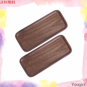 Muso Wood トレイ 木製 長方形 食事トレー お茶 カフェ トレイ ミニ おしゃれ お盆 アクセサリー ジュエリー キャッシュ トレイ 洗面所 