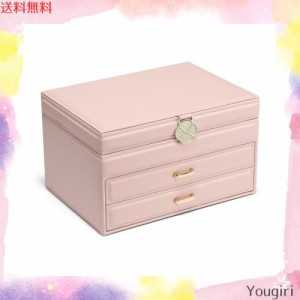 Vlando アクセサリーケース PUレザー ジュエリーボックス 携帯用 宝石箱 ジュエリーケース ネックレス ブレスレット イヤリング 指輪用 