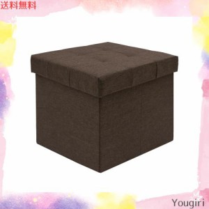 xuperbonus収納ベンチ33x33x33cmフットレスト折りたたみ式フットレストおもちゃ箱収納ボックス物置チェアリビング/玄関/寝室適用綿麻おも