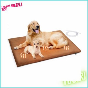 ペキュート Pecute ペット用 ホットカーペット 厚手 猫 犬用 ヒーターマット ペットカーペット Lサイズ 80×60cm カバー1枚付き 過熱保護