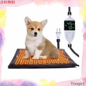 ペットヒーター ペット用ホットカーペット RUSEPIN 猫 犬用 ヒーターマット 30〜60°C温度調節可能 12段タイマー機能 恒温機能 小動物用 