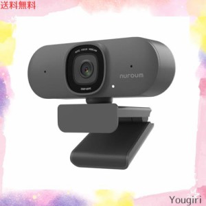 Nuroum Webカメラ 2K ウェブカメラ 60fps マイク付き オートフォーカス zoom カメラ 75°視野角 PCカメラ ミュート機能 プライバシー保護