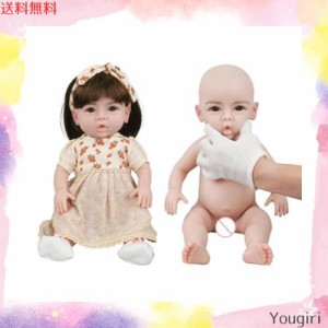 KUMIHO 47cm リボーンドール フルシリコン人形 ベビードール 再生人形 新生児人形 目を開ける リアルなベビートール人形骨格付き ママ体