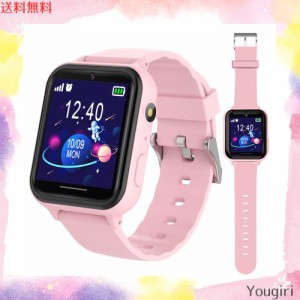 PTHTECHUS? キッズ 子供 腕時計 スマートウォッチ smart watch for kids 自撮りカメラ 写真 ゲーム 音楽再生 かわいい目覚まし時計 アラ