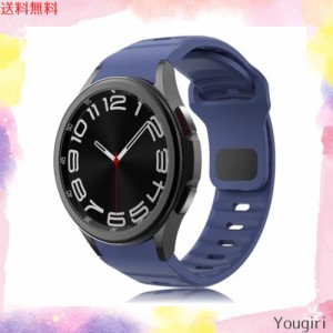 シリコン バンド コンパチブル Samsung Galaxyウォッチ 6/5/4 バンド 40mm 44mm/Galaxy Watch 6 Classic 43mm 47mm/5 Pro 45mm/Galaxy Wa