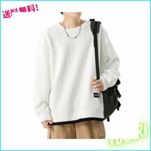 [ROOKMZU] トレーナー メンズ 冬服 秋服 メンズ 長袖tシャツ 大きいサイズ レイヤード 無地 シンプル おしゃれ 服 メンズ トップス ゆっ