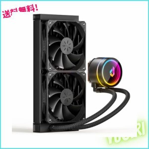 upHere 簡易水冷CPUクーラー 240mmラジエーター 水冷システム 120mmPWMファン2基 静音 ARGB LEDヘッド搭載 【P240K】