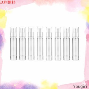 RemeeHi 真空ボトル 10ml 15ml 8個入り ポンプボトル 透明真空乳剤ボトル ポンプタイプ エアレス プッシュボトル 旅行ボトル (10ml 8本セ