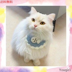 GHOSTCAT 犬猫用よだれかけ バンダナ 食事用バンダナ ハンドメイドよだれかけ 猫用首輪 かわいい猫首輪