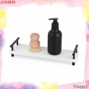 Segbeauty 31*10cm 速乾トレー 石鹸置き 洗面所 小物置き トレイ 吸水速乾 歯ブラシスタンド 水切りマット キッチン 洗面台 抗菌