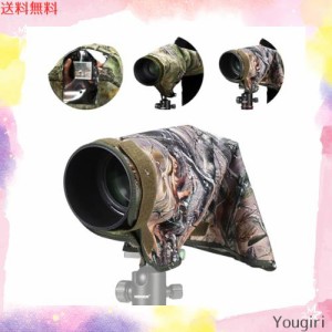 NEEWER カメラレインカバー L 大型防水レインコート 汎用カメラデジタル一眼レフ/ミラーレスに適用 最大400mmまで 両面迷彩グリーンナイ