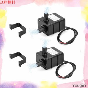 2 個 水中ポンプ DiyStudio水中ポンプ 小型 DC12V 600±70L/H ブラシレスウォーターポンプ 13.2W マイクロ水族館ウォーターポンプ ペット