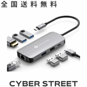 NOVOO 7-in-1 4K@60Hz HDMI USB C 3.0 ハブ Type-C アダプター 4K@60Hz HDMI / 3*USB-A 3.0+USB-A 2.0 / ギガビットイーサネット / PD100