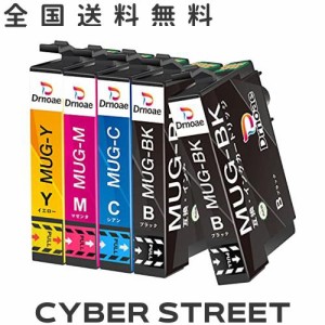 エプソン用 (Epson) MUG-4CL 互換インクカートリッジ 4色セット+ブラック2本 MUG 互換インク マグカップ インク EW-452A EW-052A 残量表