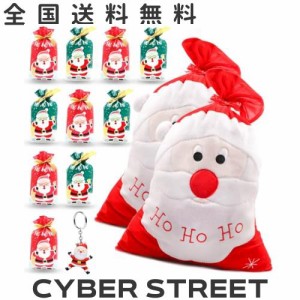 クリスマス 袋 ラッピング クリスマス 超特大 袋 クリスマスプレゼント45X60cm 2枚入 15X23cm 10枚入付き サンタクロース クリスマスラッ