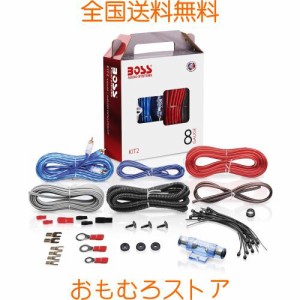 BOSS Audio Systems KIT2 アンプ取り付け用ワイヤーキット - 車載アンプ配線キット ラジオ/サブウーファー/スピーカーの接続＆電力供給用