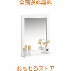 SoBuy お風呂鏡 洗面台 鏡 壁掛け鏡 姿見鏡 幅40×奥行き10×高さ49cm 飛散防止 浴室ミラー ウォールミラー お風呂ミラー ミラーキャビネ