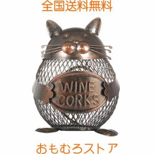 Tooarts 猫小銭ボックス 貯金箱 動物の置物 クリエイティブ 飾り アイアン アート飾り 手作り 内装 (1)