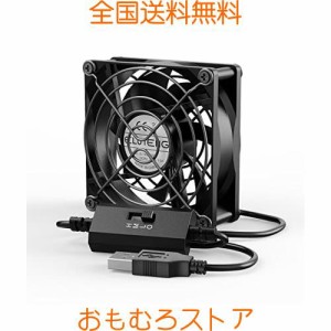 ELUTENG USBファン 8cm 強力冷却 3段風量調節可 5V 静音 小型 卓上 USB扇風機 80mm ファン 7枚羽根 サイレント PC 省エネ クーラー パソ