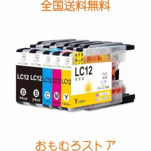 【Amazon.co.jp限定】LC12 LC12-4pk ブラザー 純正互換インクカートリッジ LC12 4色/5本セット(BK*2C/M/Y)残量表示機能付 【増量タイプ】