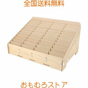 Umora 収納ボックス 多機能 携帯電話 収納ポケット オフィス用 教室用 木製 便利(48つの仕切り）