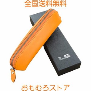 waramimi 本革ペンケース YKKチャック使用 革製 筆箱 レディース ペン入れ 高級 革 筆入 メンズ ペン差し おしゃれ ペンポーチ 高級 男女