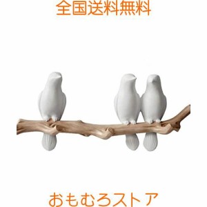 IKENOKOI壁掛けフック ウォールハンガー 北欧風 鳥 壁飾り インテリア 服/鞄/傘/帽子掛け（鳥3羽）