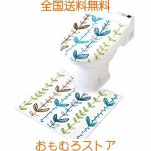 ヨコズナクリエーション トイレタリー (トイレマット＆フタカバー セット, アイビー)