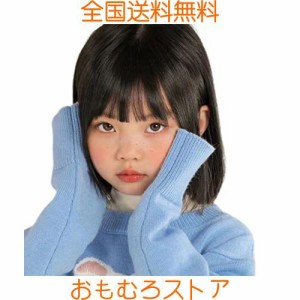 KIDSウイッグ キッズ向け ボブカツラ ガールズ 子供 オールフルウィッグ ストレート ぱっつん前髪 可愛い girl wig 軽量 仮装 七五三 発