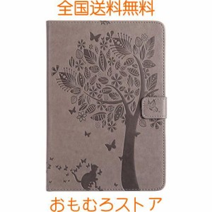 iPad Mini ケース 手帳型 人気 おしゃれ かわいい 猫 蝶々 [DINGXIN] PUレザー 耐衝撃 マグネット アイパッド ipadミニー1/2/3/4/5 ケー